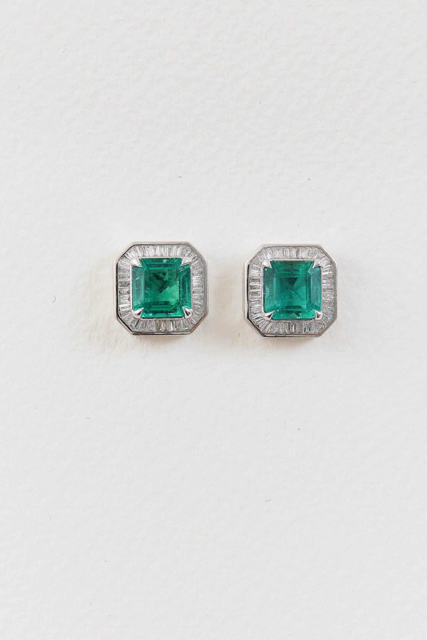 Emerald Halo Studs