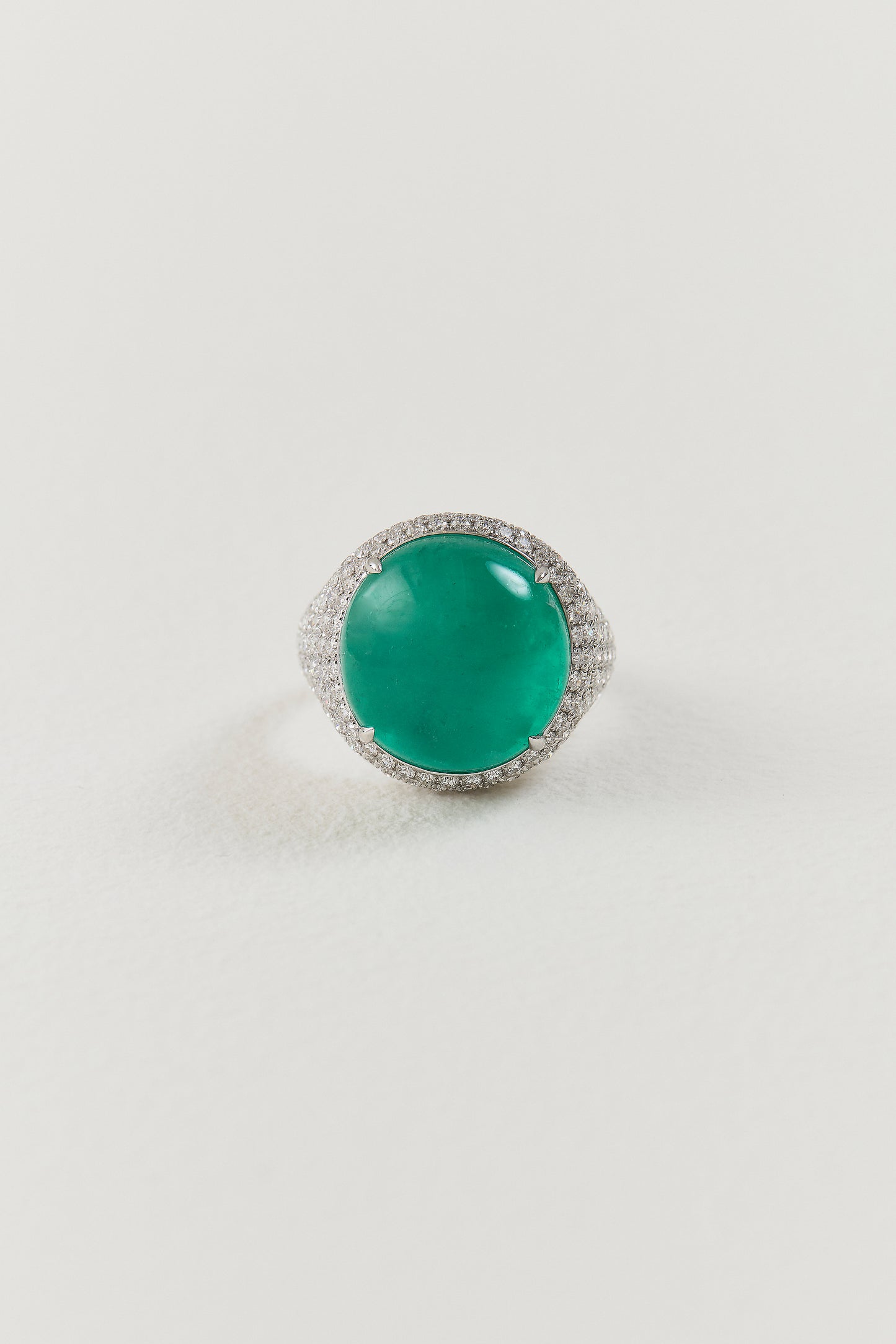 Emerald Cabochon Ring