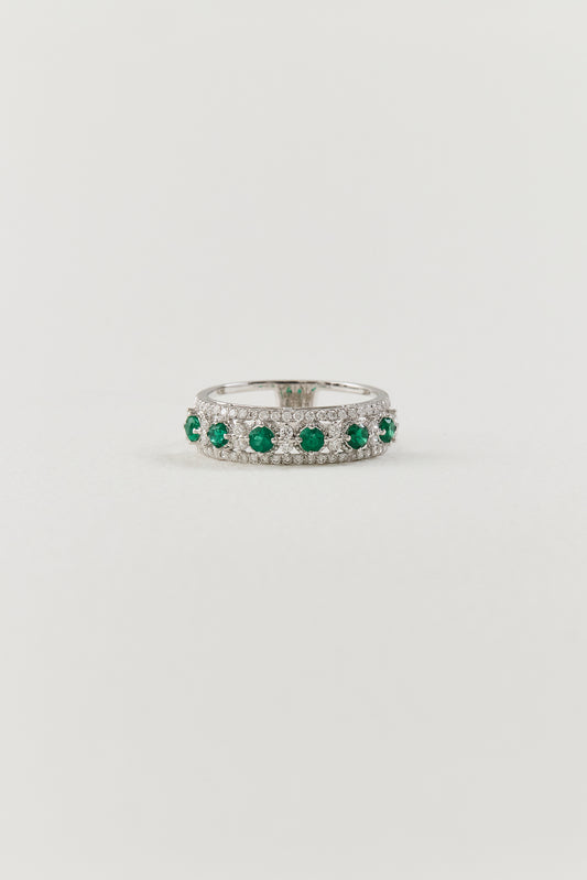 Emerald and Diamond Fusion Band