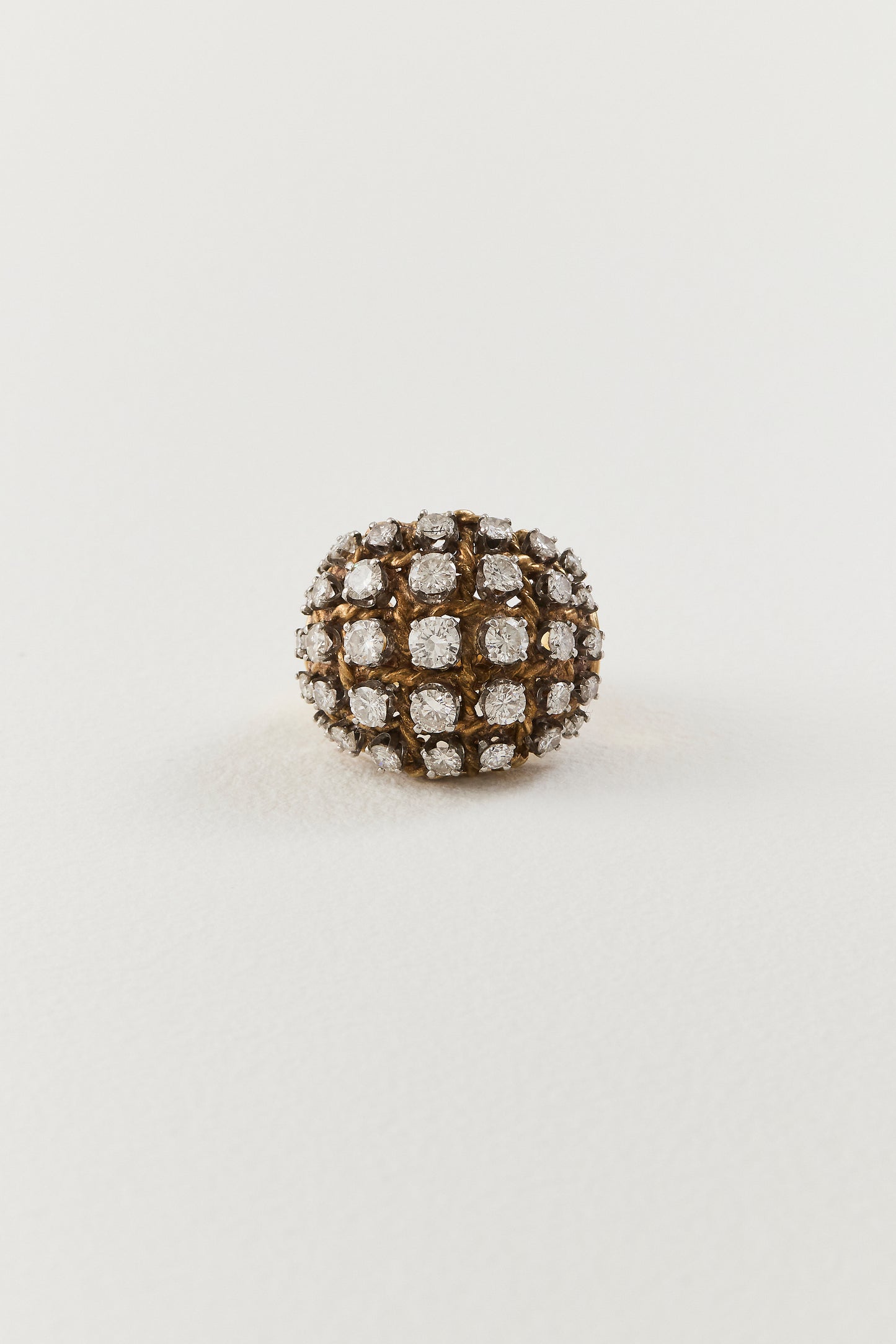 Vintage Diamond Bombe Ring