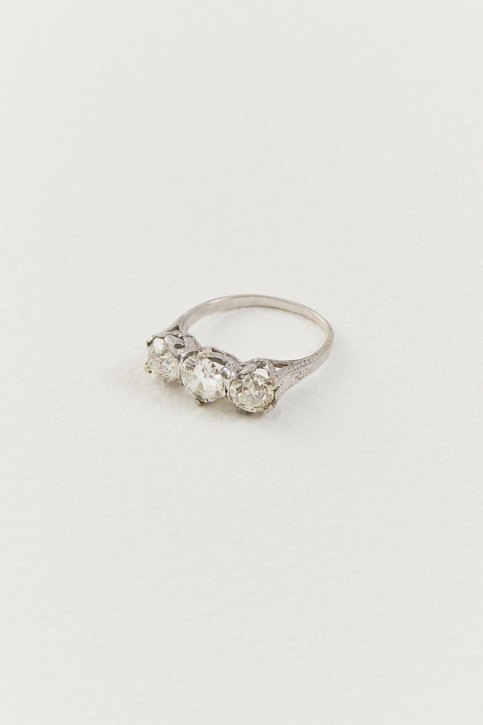 Art Deco Diamond Trilogy Ring
