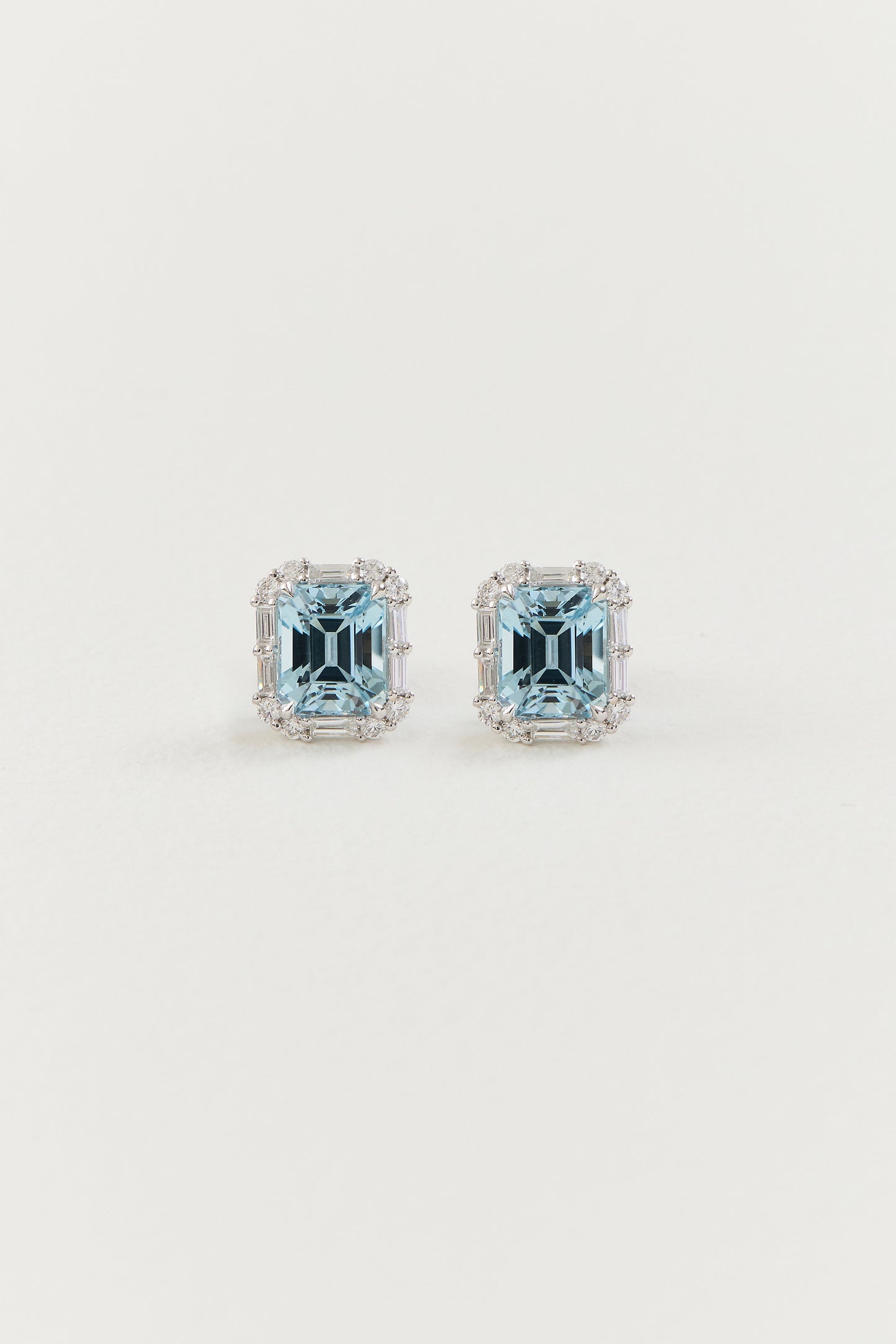 Aquamarine Deco Inspired Studs