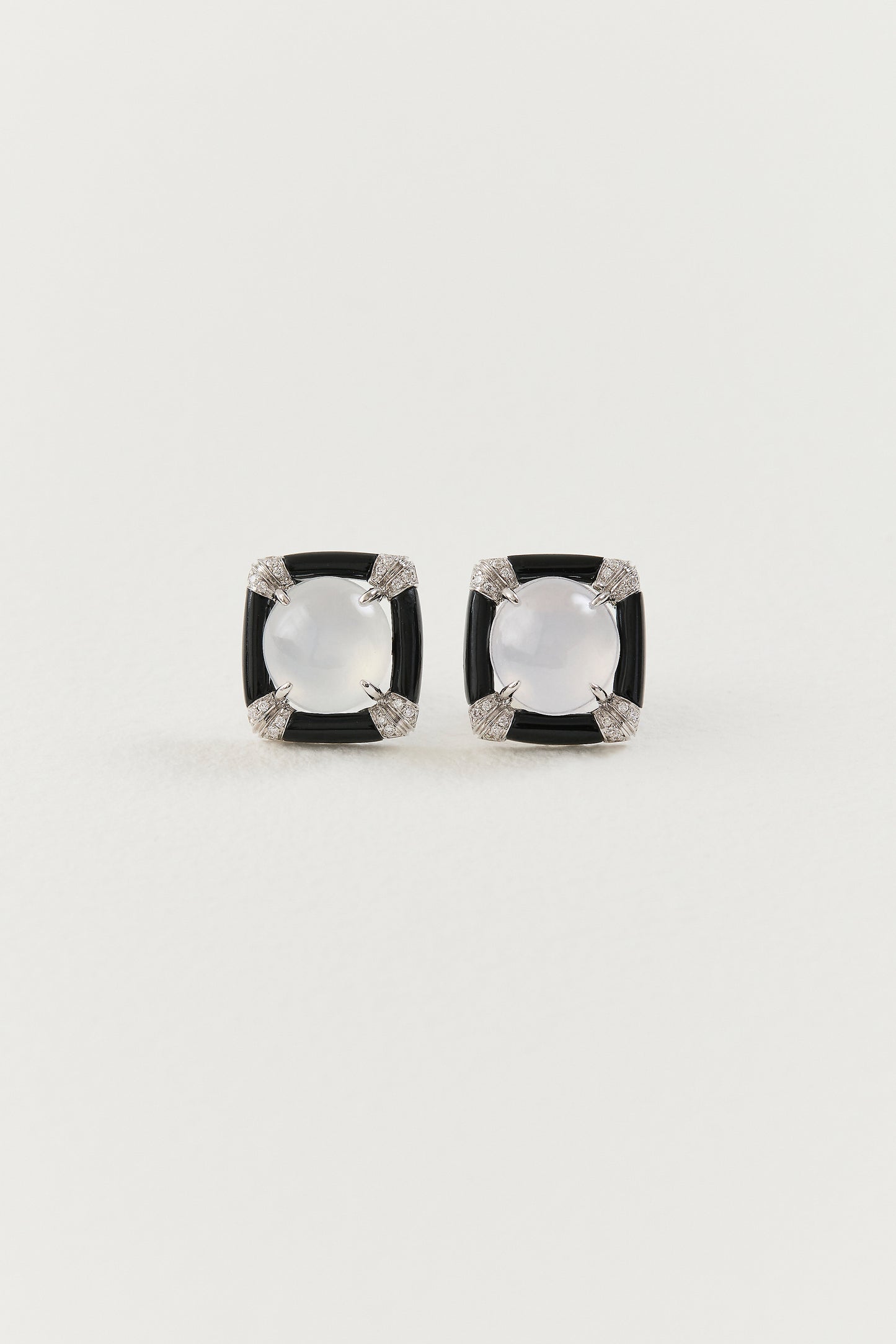 White Jadeite Studs