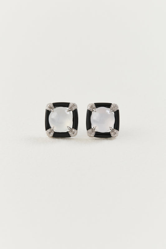 White Jadeite Studs