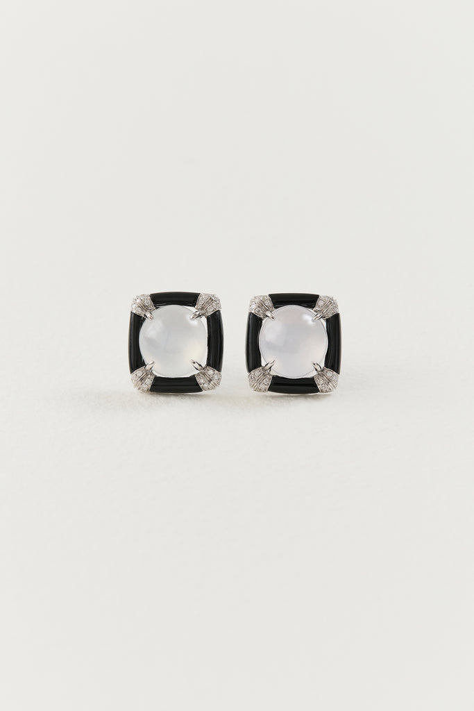 White Jadeite Studs
