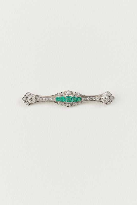 Edwardian Emerald Brooch