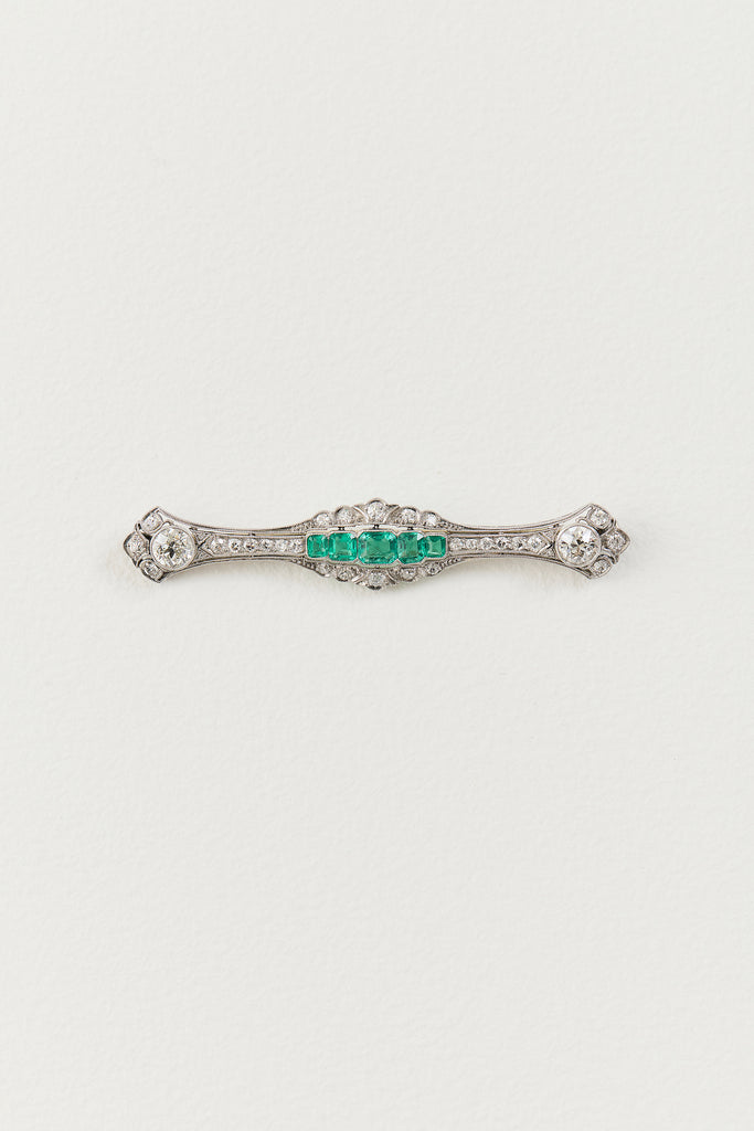 Edwardian Emerald Brooch