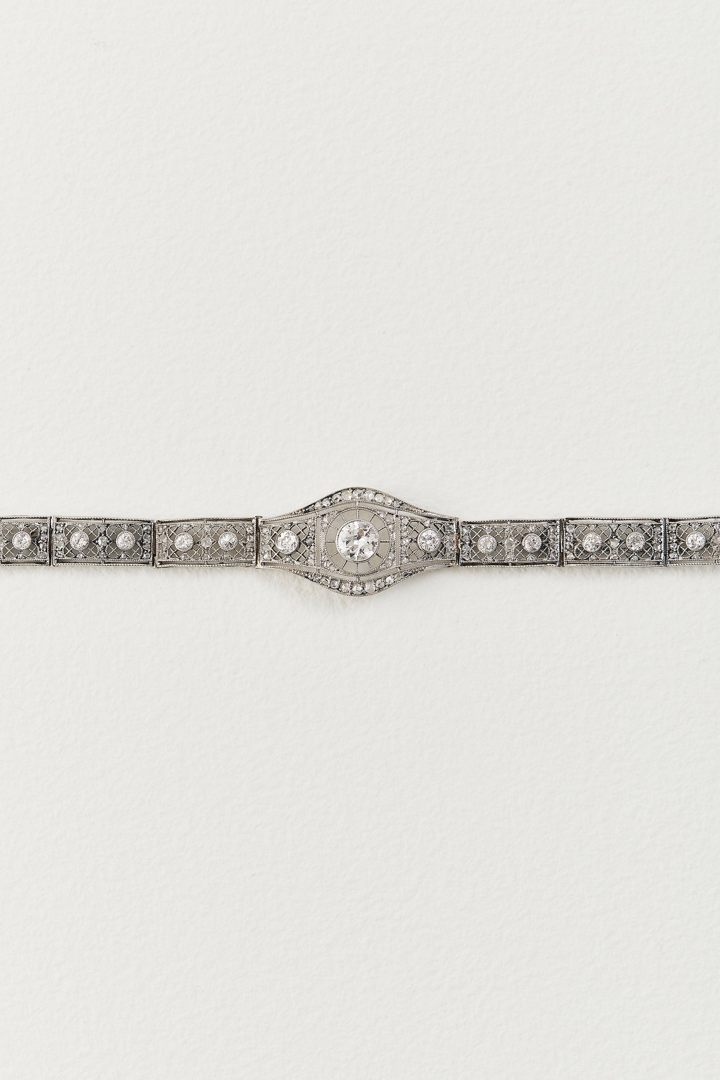 Edwardian Diamond Filigree Bracelet