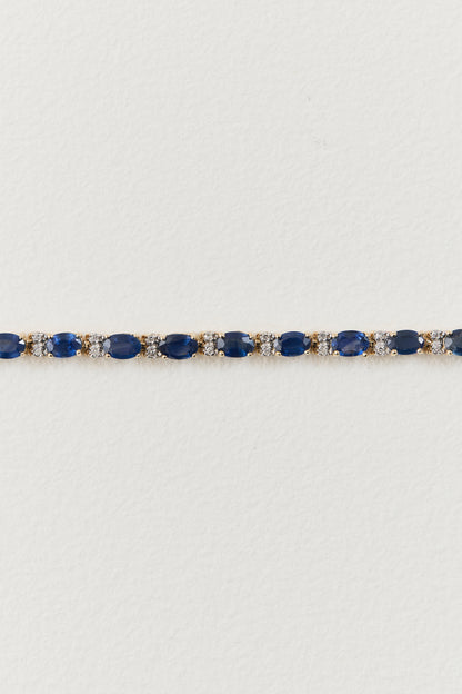 Sapphire and Diamond Tennis Bracelet