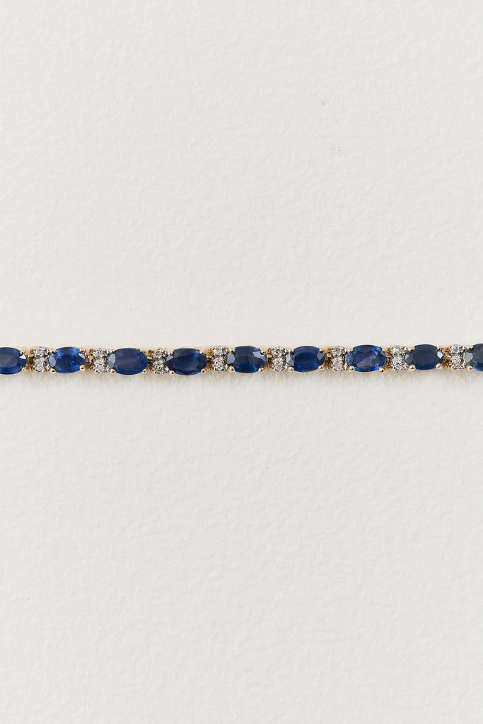 Sapphire and Diamond Tennis Bracelet