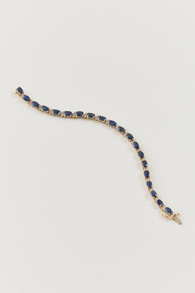 Sapphire and Diamond Tennis Bracelet