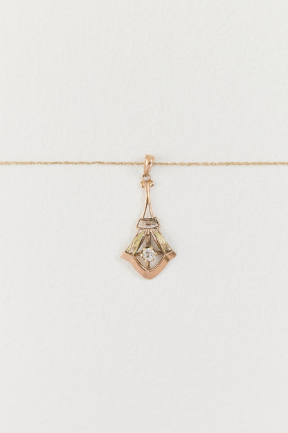 Art Nouveau Diamond Pendant