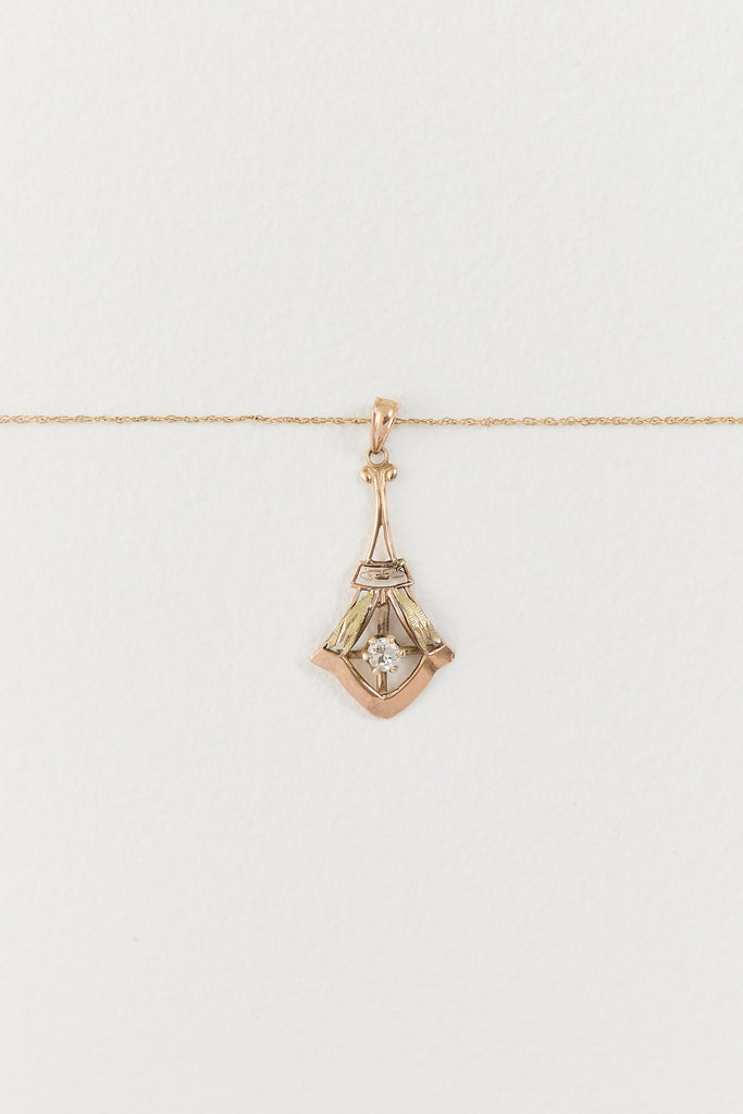 Art Nouveau Diamond Pendant
