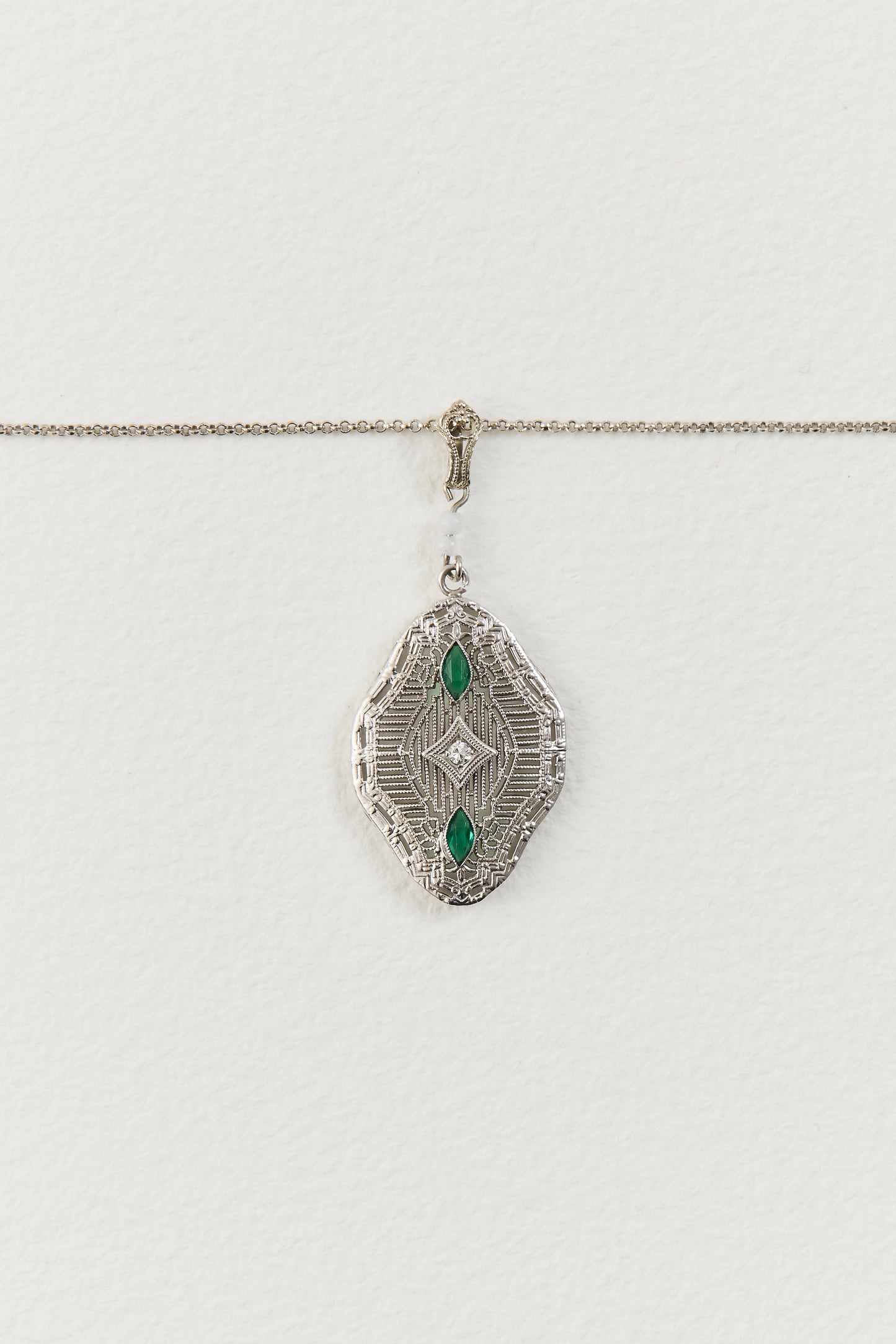 Art Deco Emerald Pendant