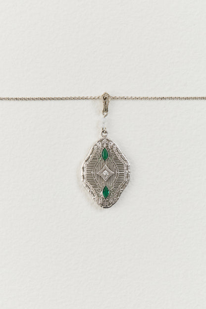 Art Deco Emerald Pendant