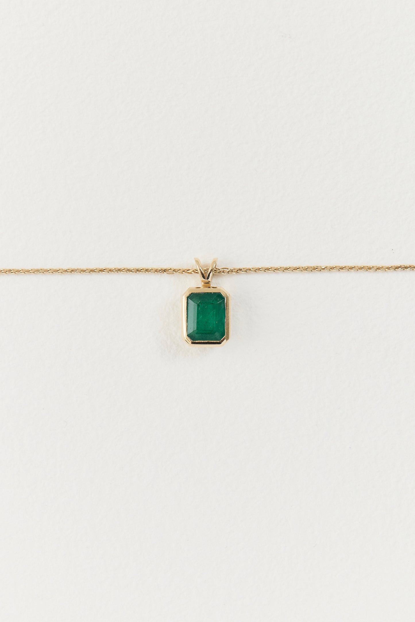 Emerald Bezel Pendant