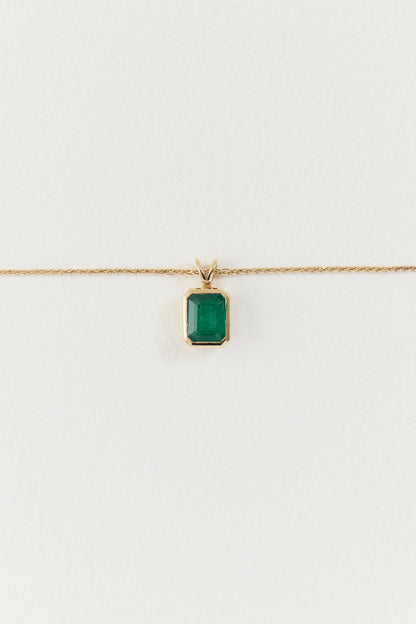 Emerald Bezel Pendant
