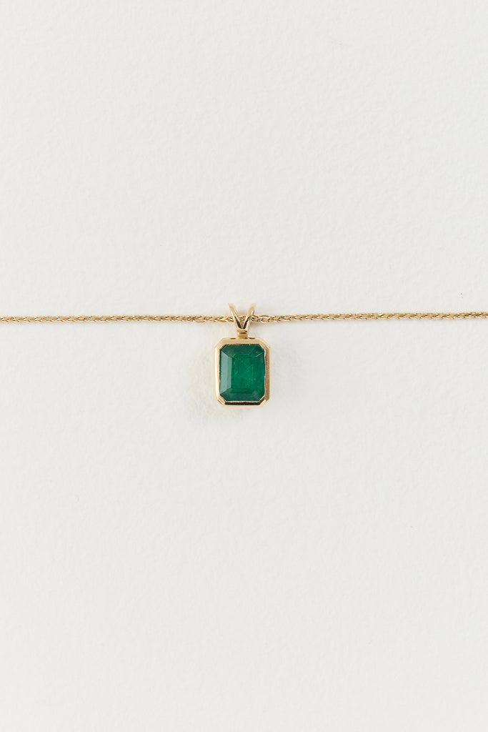 Emerald Bezel Pendant