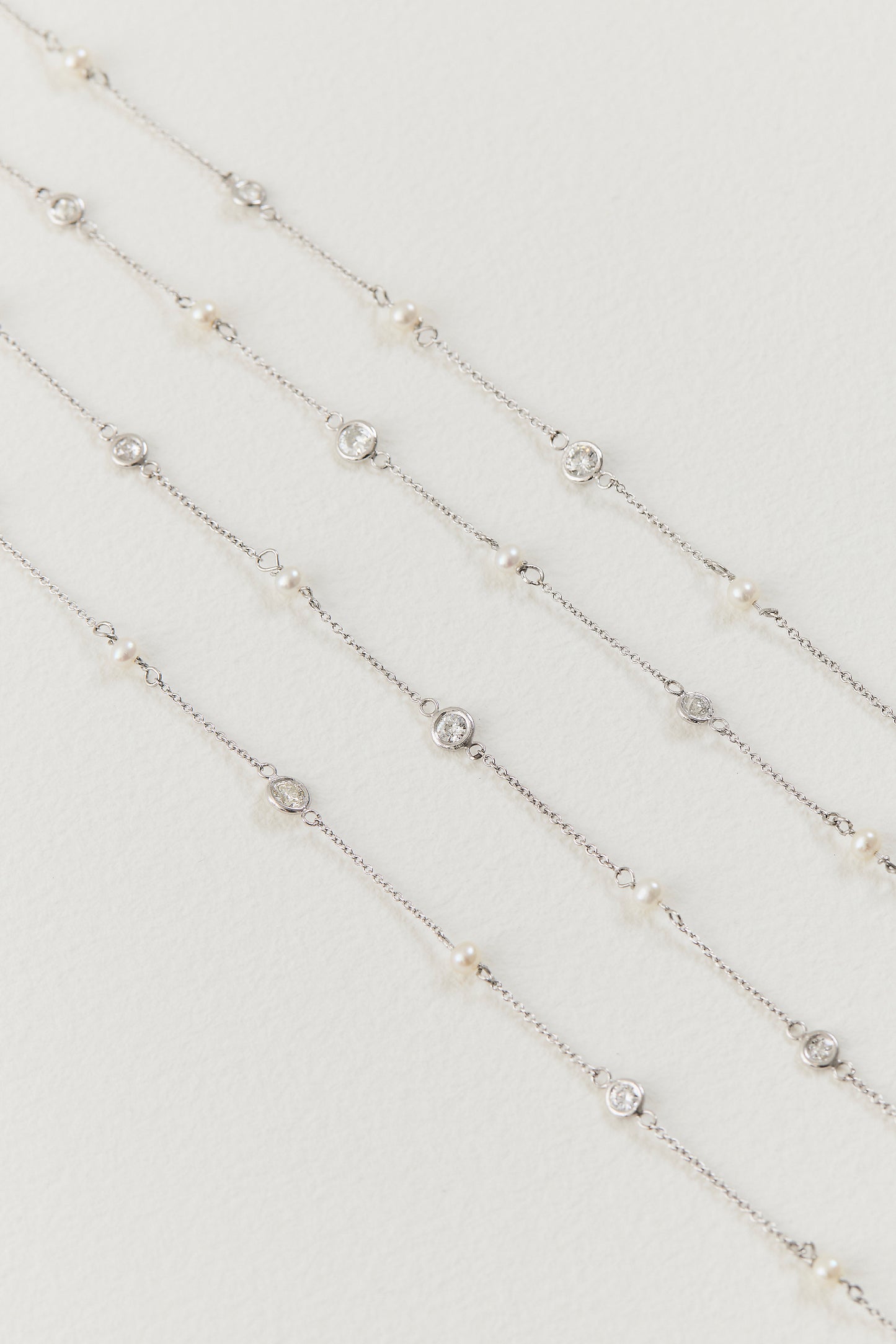 Vintage Pearl and Diamond Chain