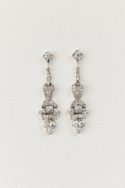 Art Deco Diamond Earrings