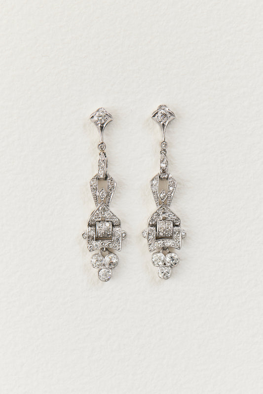 Art Deco Diamond Earrings