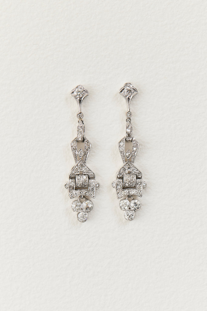 Art Deco Diamond Earrings