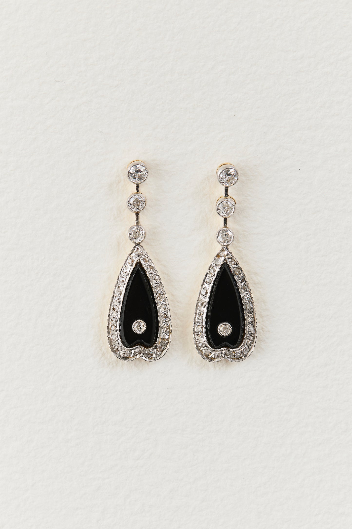 Art Deco Onyx Drop Earrings