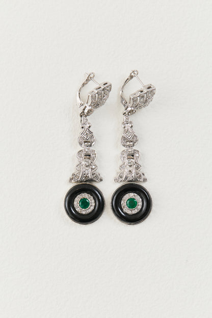 Art Deco Diamond Drop Earrings