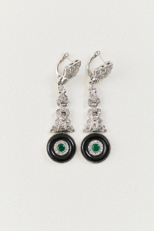 Art Deco Diamond Drop Earrings