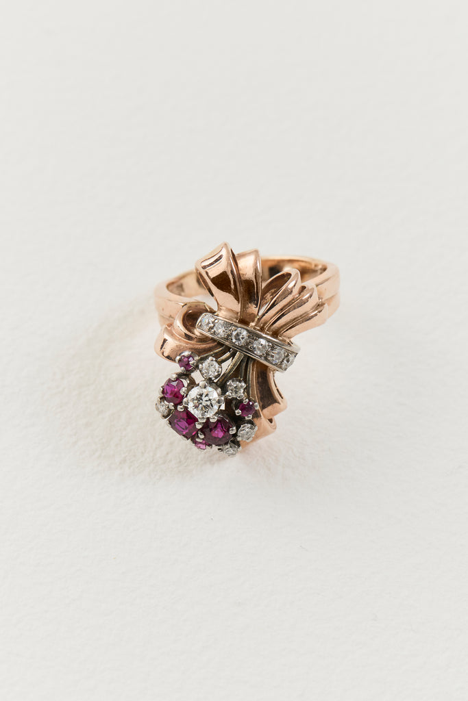 Mid Century Ruby Ring