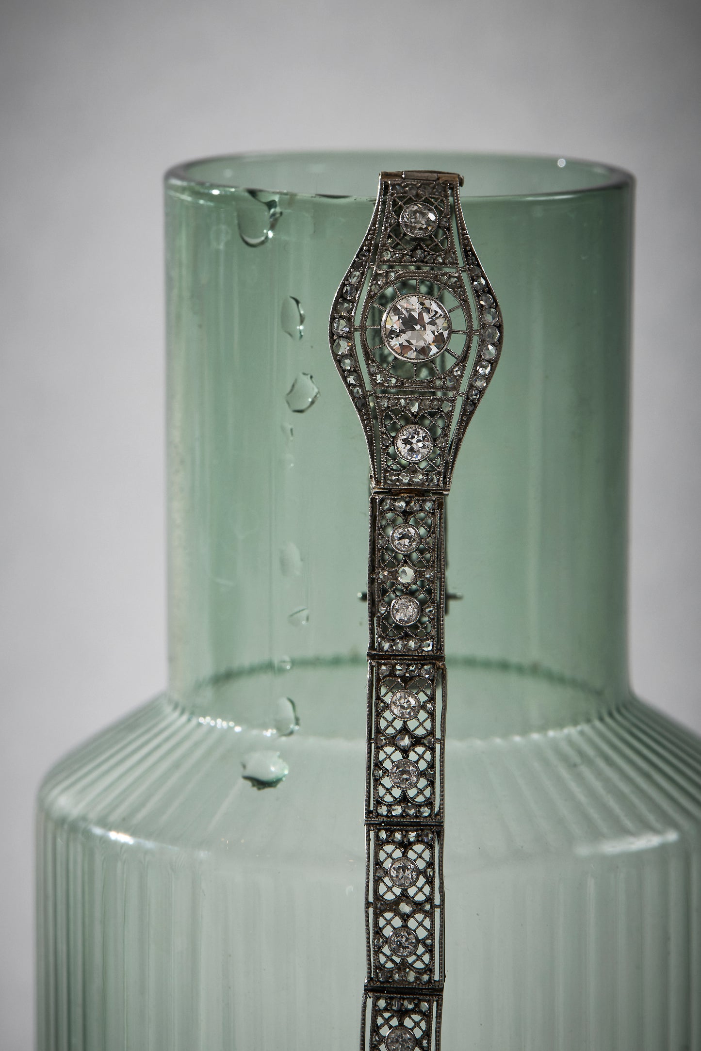 Edwardian Diamond Filigree Bracelet