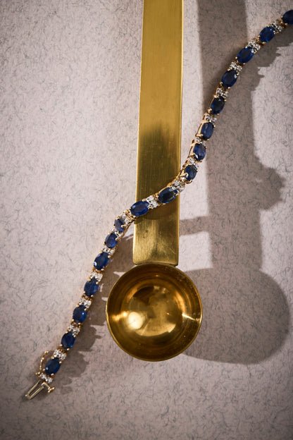 Sapphire and Diamond Tennis Bracelet