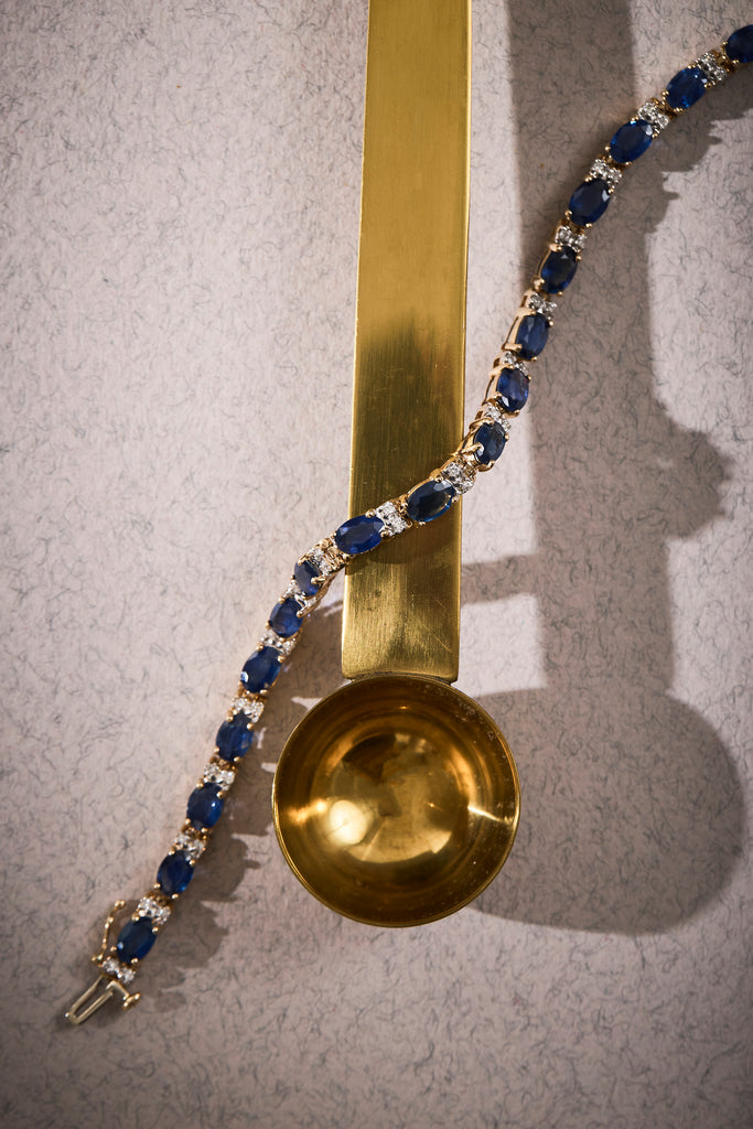 Sapphire and Diamond Tennis Bracelet