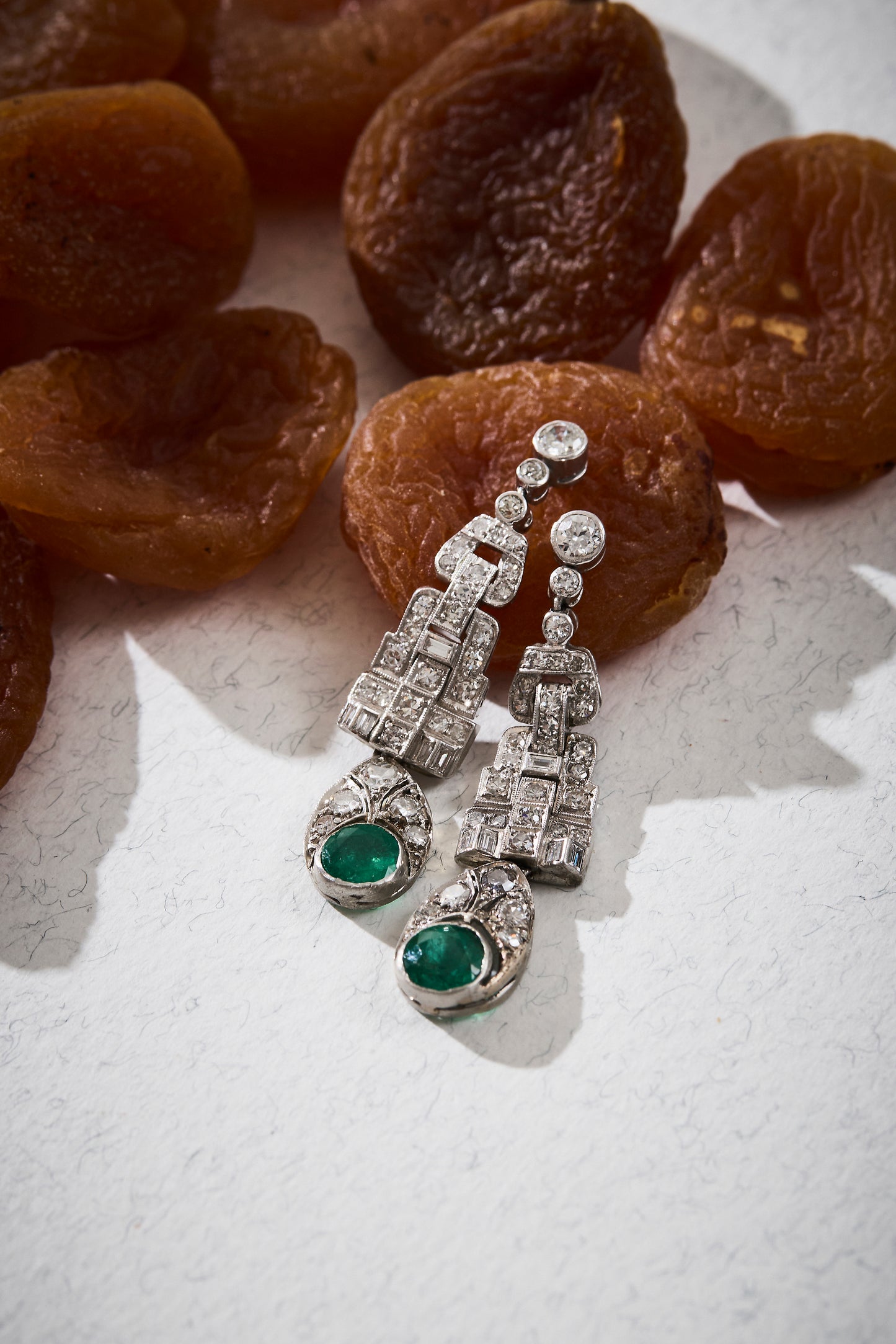 Art Deco Emerald Drop Earrings