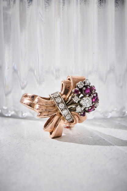 Mid Century Ruby Ring