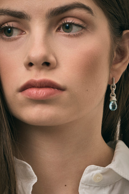 Briolette Aquamarine Drop Earrings