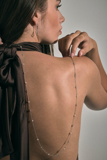 Vintage Pearl and Diamond Chain