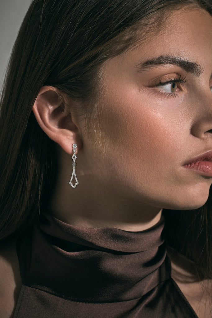Garland Diamond Drop Earrings