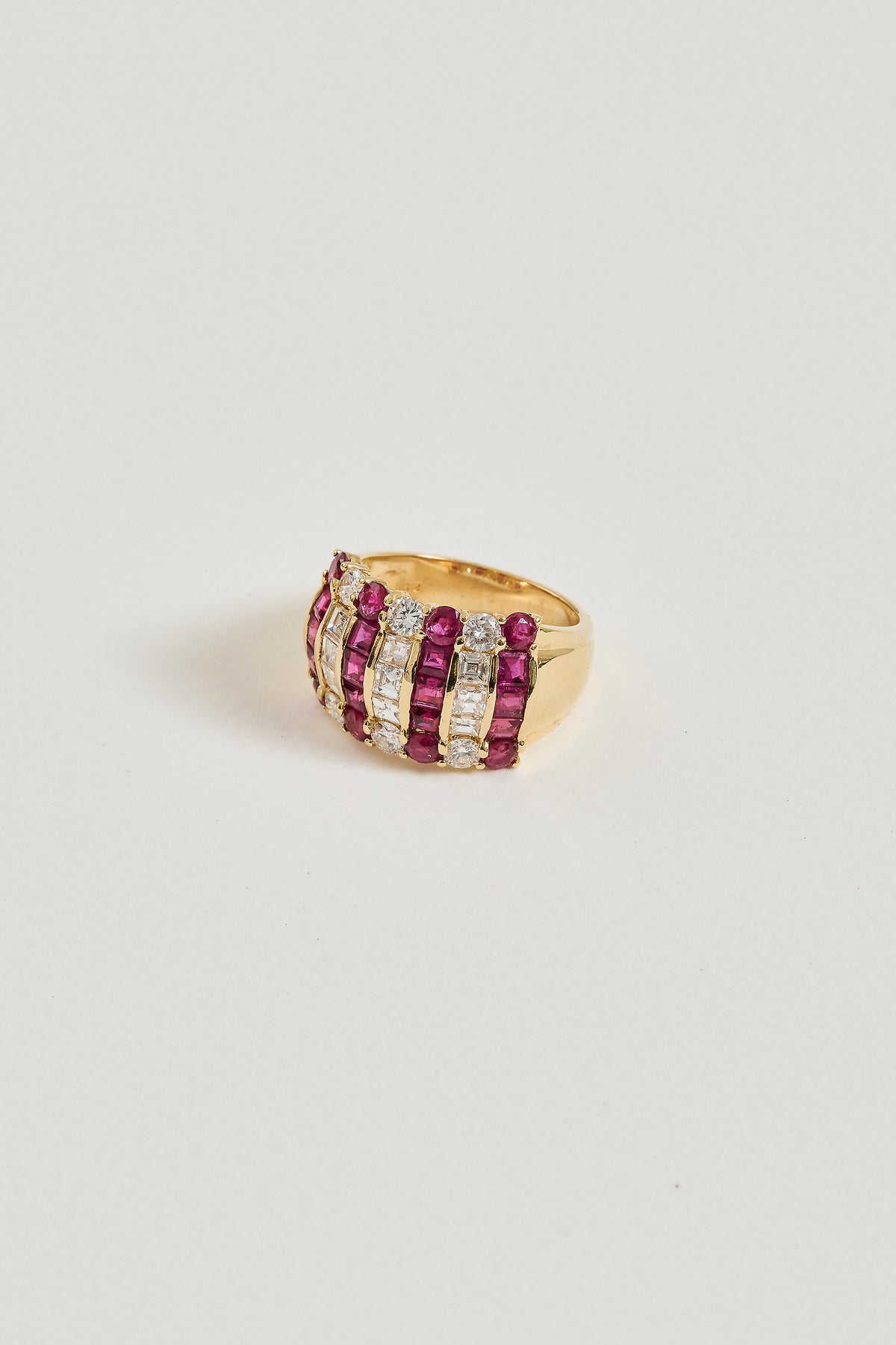 Ruby and Diamond Dome Ring