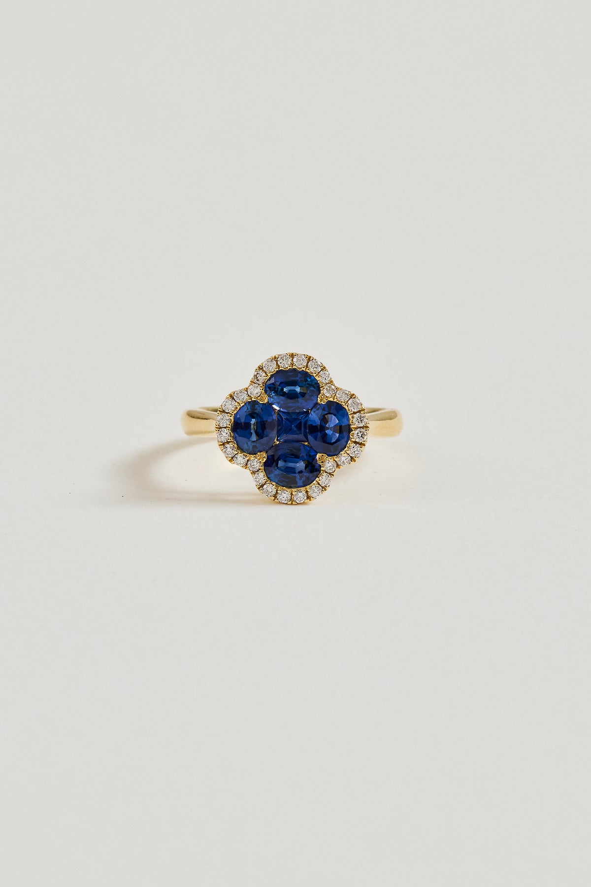Sapphire Clover Ring