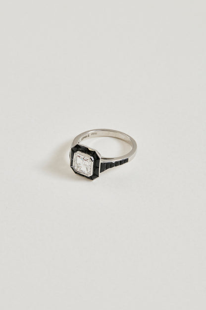 Asscher Art Deco Design Ring