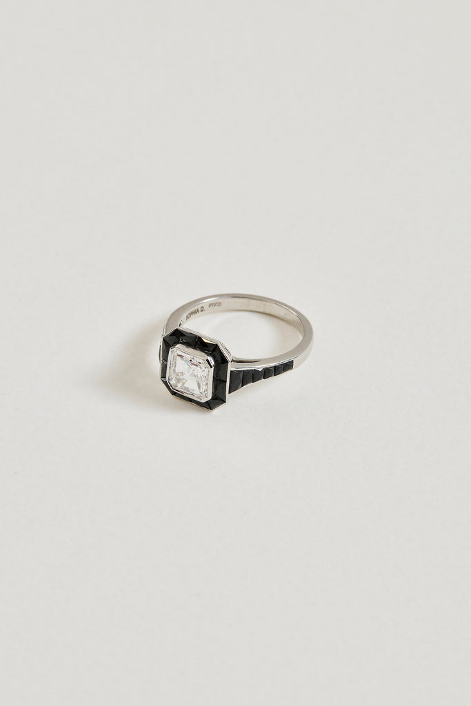Asscher Art Deco Design Ring