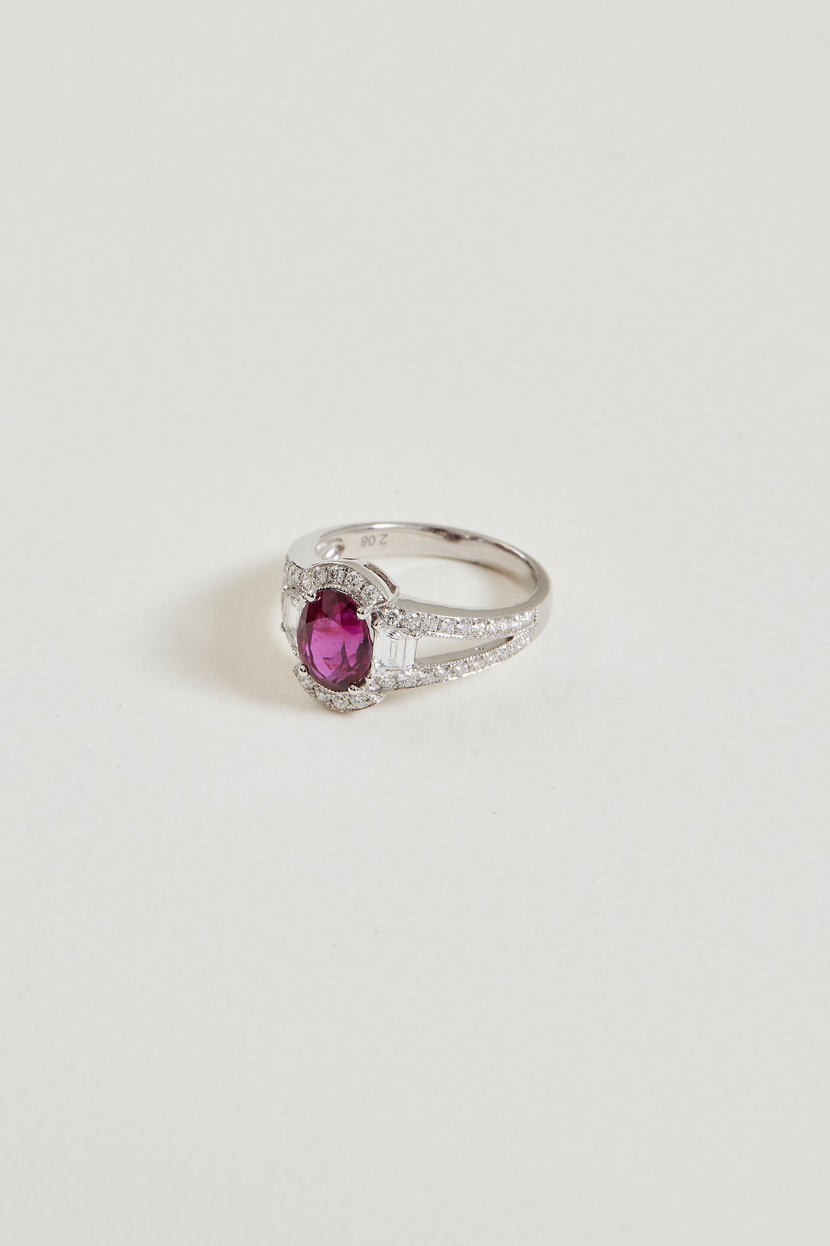 Oval Ruby and Diamond Ring