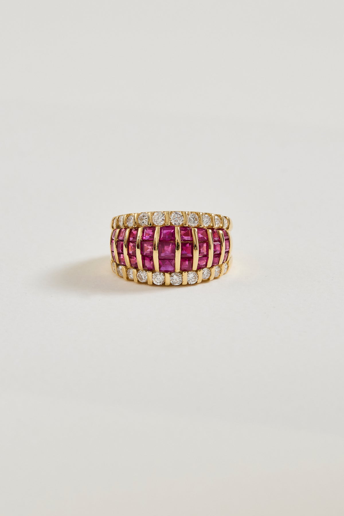 Ruby and Diamond Dome Ring
