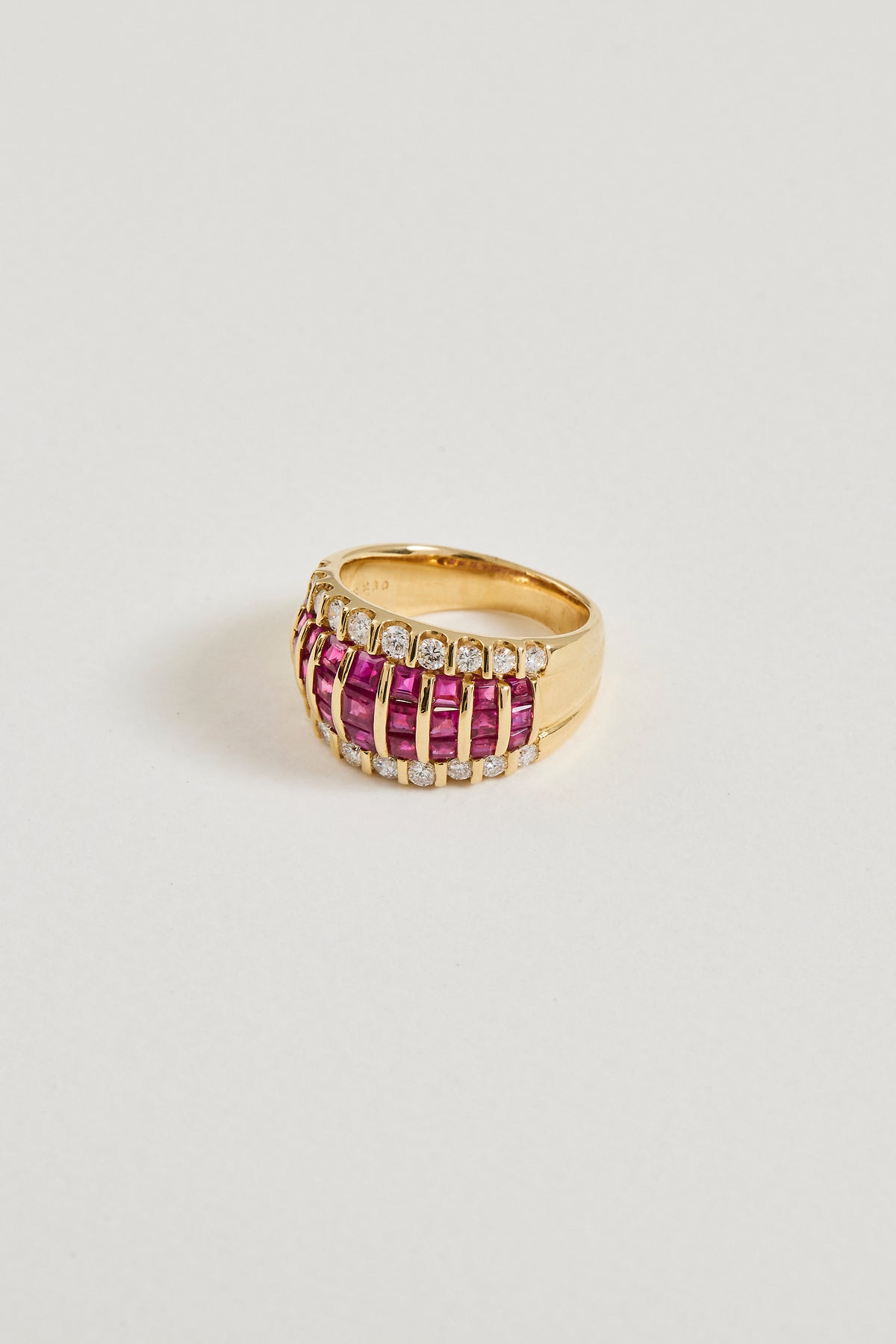 Ruby and Diamond Dome Ring
