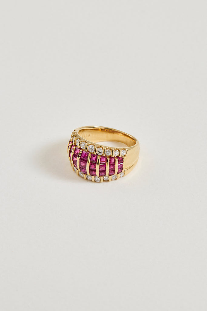 Ruby and Diamond Dome Ring