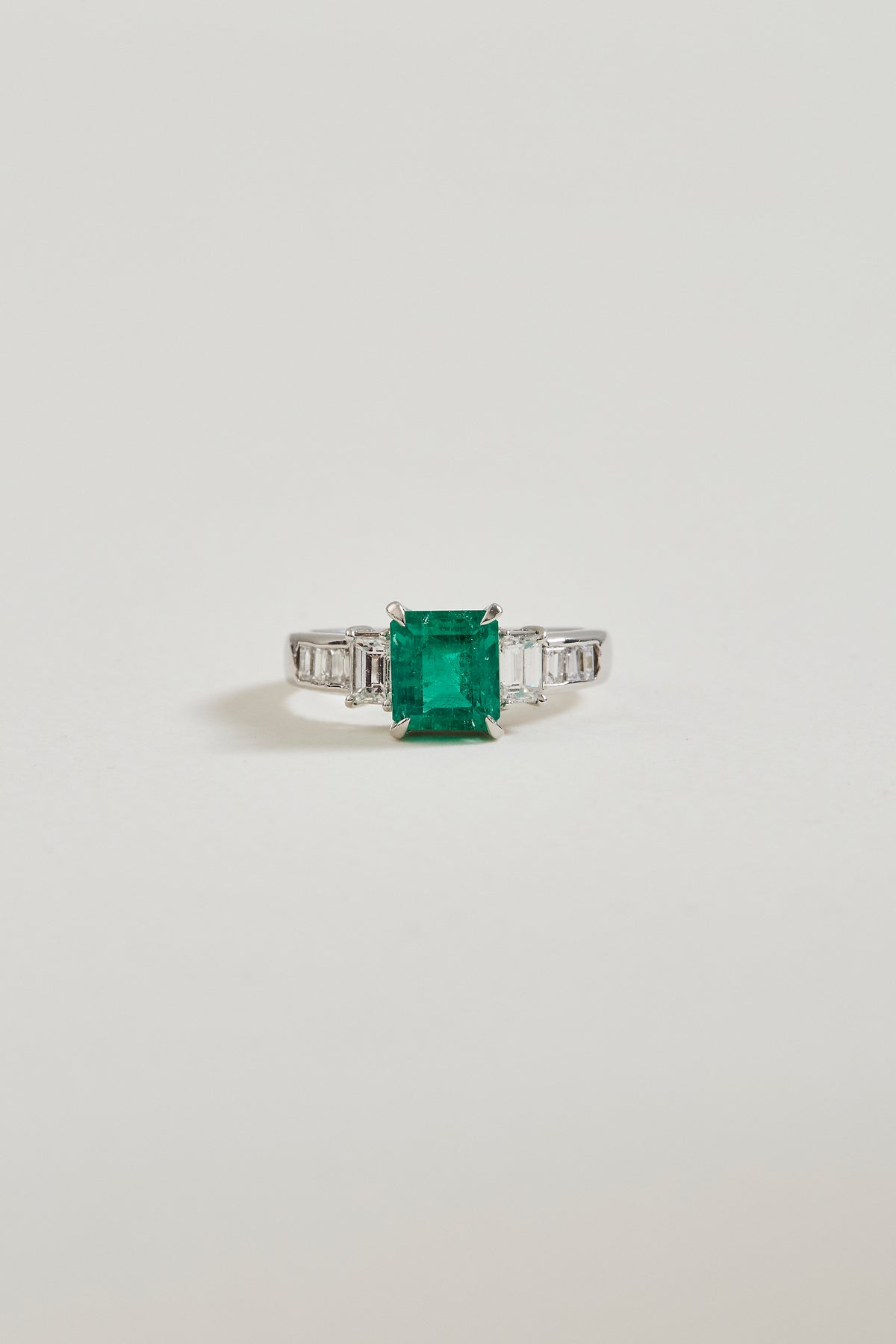 Emerald Baguette Ring