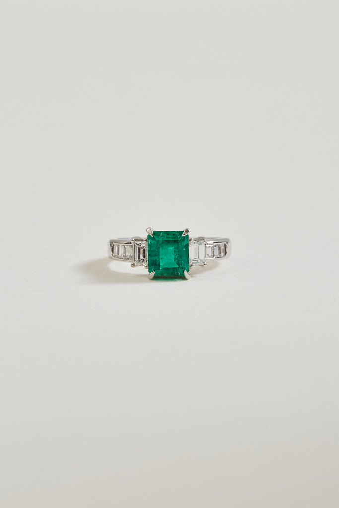 Emerald Baguette Ring