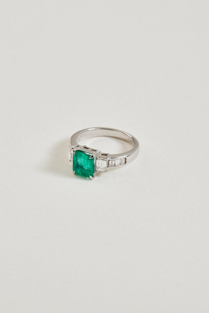 Emerald Baguette Ring