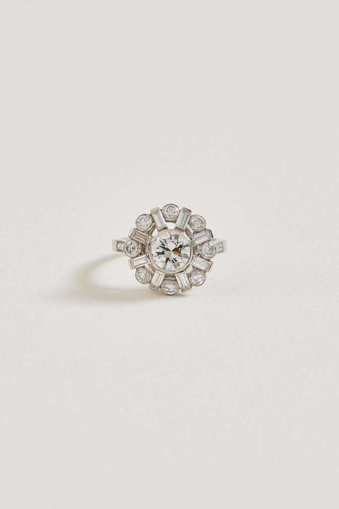 Art Deco Inspired Moonlight Ring